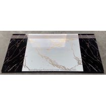Gạch cầu thang khắc kim vàng sang trọng mới nhất