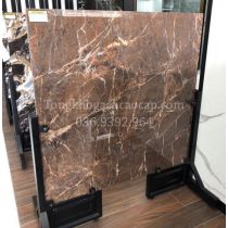 Gạch bóng kiếng 120x120 Ấn Độ vân Marble nâu