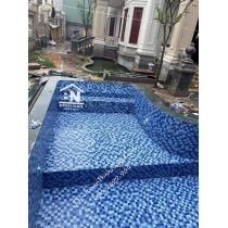 Gạch Mosaic gốm men hoa ốp hồ bơi đẹp 