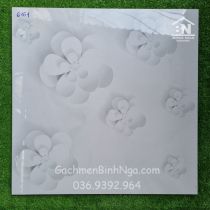 Gạch bóng kiếng bông hoa trắng xám 60x60