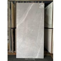 Gạch đá bóng kiếng khổ lớn 800x1600 cao cấp màu xám sáng vân đá