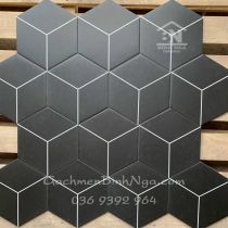 Gạch lục giác 3D màu đen hình lập phương