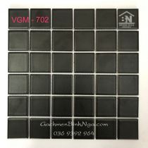 Gạch Mosaic gốm màu đen men trơn VGM702 giá rẻ