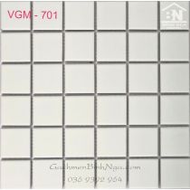 Gạch Mosaic gốm sứ trắng trơn VGM701 trang trí giá rẻ