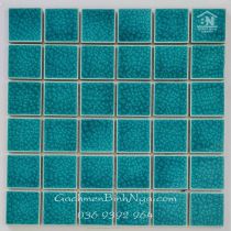 Gạch gốm Mosaic ốp phòng tắm men rạn màu xanh 4806