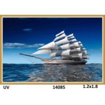 Gạch tranh thuyền buồm cánh trắng-thuận buồm xuôi gió 1.2mx1.8m