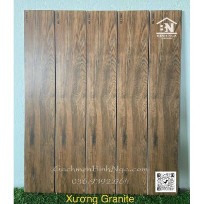 Gạch 15x90 vân gỗ màu nâu xương đá đồng chất 15903 