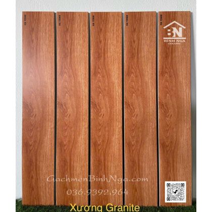 Gạch xương đá 15x90 vân giả gỗ đỏ nhạt tự nhiên BN15908 
