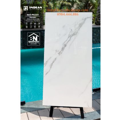 Mẫu gạch đá lát nền trắng vân mây 60x120 đẹp P62221 