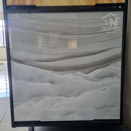 Gạch lát nền 80x80 cao cấp vân mây xám siêu bóng nhập khẩu 8Y313 