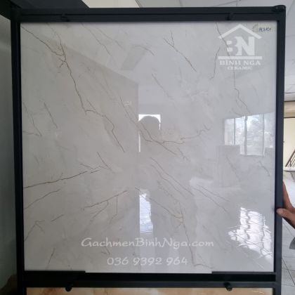Gạch lát nền xám trắng 80x80 khắc kim cao cấp 8101 
