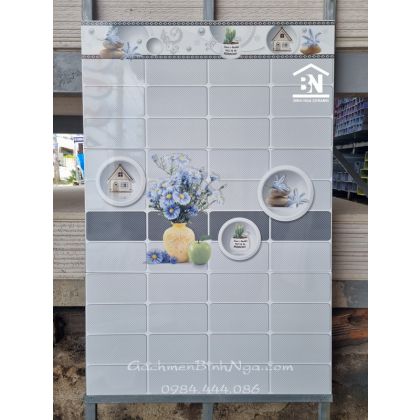 Gạch men bóng 30x60 vân 3D ô chữ nhật cao cấp 