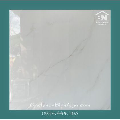 Gạch bóng kiếng 60x60 cao cấp Prime màu trắng vân nhẹ BNY17005E10 