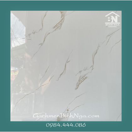Gạch bóng kiếng cao cấp 60x60 Prime trắng vân xám BNY68495E10 