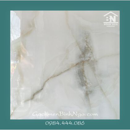 Gạch lát nền 60x60 bóng kính cao cấp vân đá marble ngọc thạch BNY69802E10 