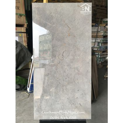 Gạch lát nền bóng kính 60x120 xám vân đá marble  
