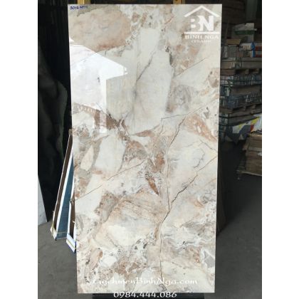 Gạch 60x120 vân đá mabrle cao cấp siêu bóng Ấn độ 