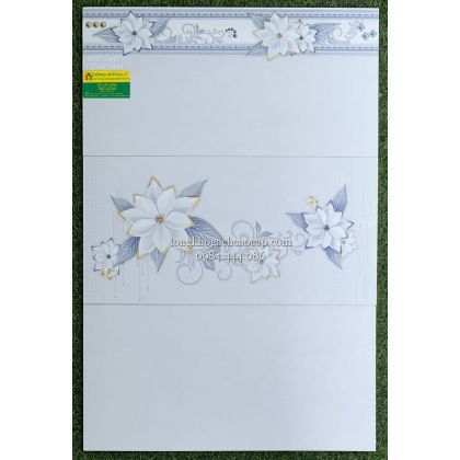 Gạch dán tường 30x60 màu trắng bông tím  
