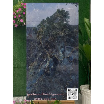 Gạch cao cấp khổ lớn Apodio 800x1600mm vân đá saphia đen 8041 