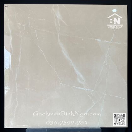 Gạch nền 80x80 màu vàng nhiều face bóng kiếng Ấn Độ 811 