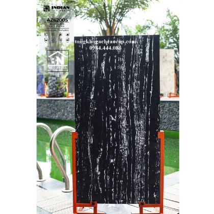 Mẫu gạch 60x120 cao cấp đen vân trắng AZ62005 