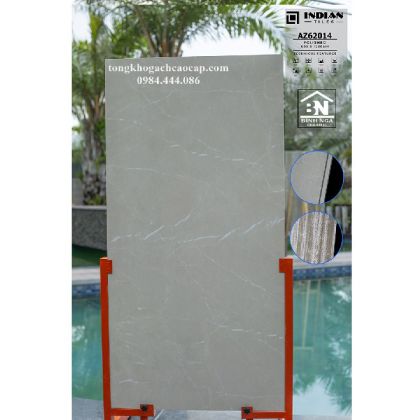 Mẫu gạch lát nền Ấn độ 60x120 xám sáng Az62014 