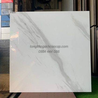 đá bóng kiếng 80x80 viglacera trắng vân khói đậm 8807 