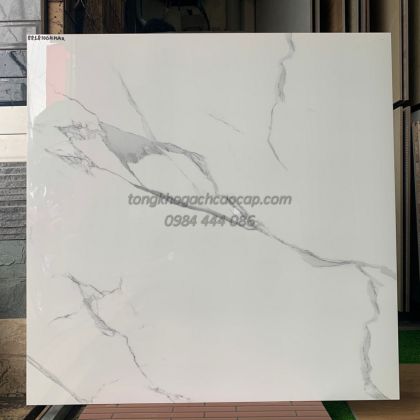 Đá bóng kiếng trắng vân khói 80x80 cao cấp 81004max 