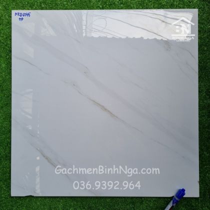 Đá bóng kiếng trắng vân xám 60x60 