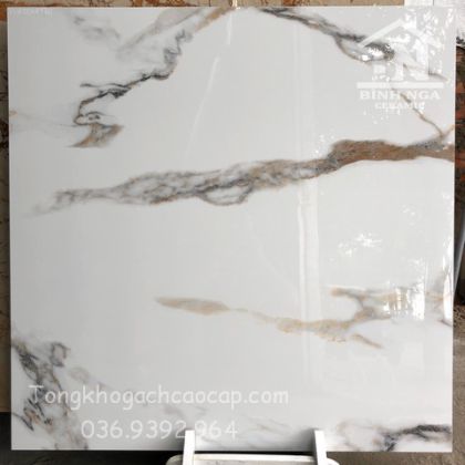 Đá đồng chất 80x80 bóng kiếng vân đá hổ phách 8970 