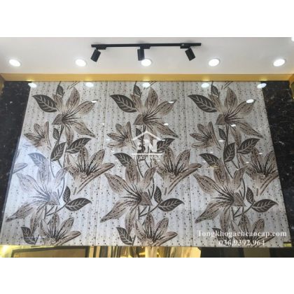 Đá hoa văn trang trí ốp tường khổ lớn 120x240 bóng kiếng 