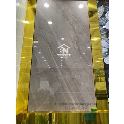 Đá lát nền khổ lớn 120x240 Marble xám siêu bóng  