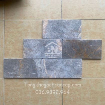 Đá mài bóng xanh ngọc ốp mặt tiền đẹp 10x20 