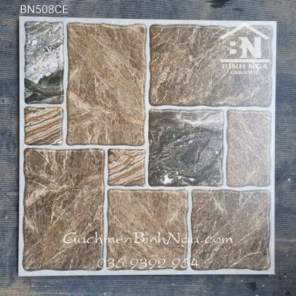 Đá nhám nâu cổ 50x50 lát nền sân thượng chống trơn BN508CE 
