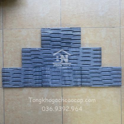 Đá răng lược xanh 10x20 trang trí ngoại thất  