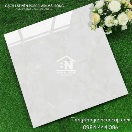 Đá bóng kiếng 60x60 màu sáng ít vân FP6167 