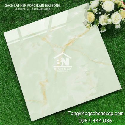 Gạch 60x60 bóng kiếng màu xanh ngọc thạch FP6193 