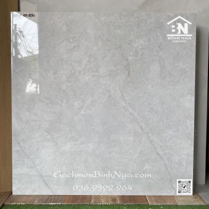 Gạch bóng kiếng 100x100 Ấn Độ xám gân đá đẹp 