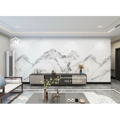 Gạch 120x240 trắng xám giả núi non  