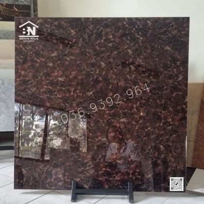 Gạch 100x100 nâu vân giả đá hoa cương cao cấp  