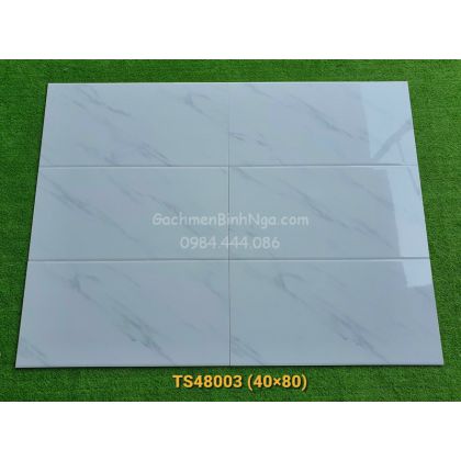 Gạch 40x80 dán tường trắng vân mây TS48003 