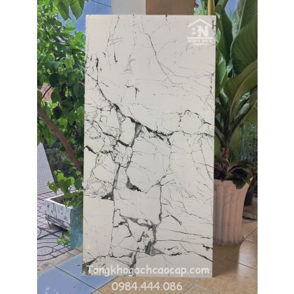 Gạch 60x120 bóng kiếng trắng vân mây cao cấp PH22 