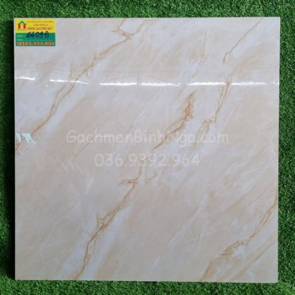 Gạch 60x60 bóng kiếng màu vàng vân đá MỚI BN6609 