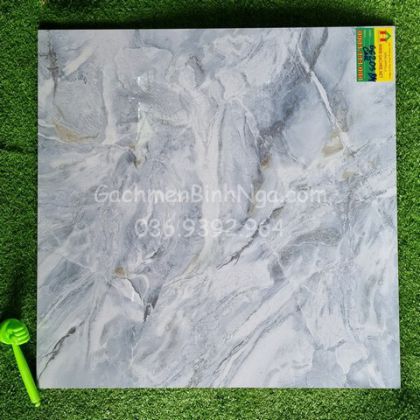Gạch 60x60 bóng kiếng màu xanh Marble 66203 