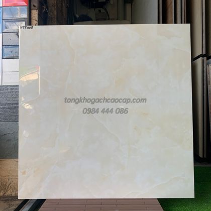 Gạch 80 viglacera đá bóng kiếng  vàng kem vân mây HT8008 