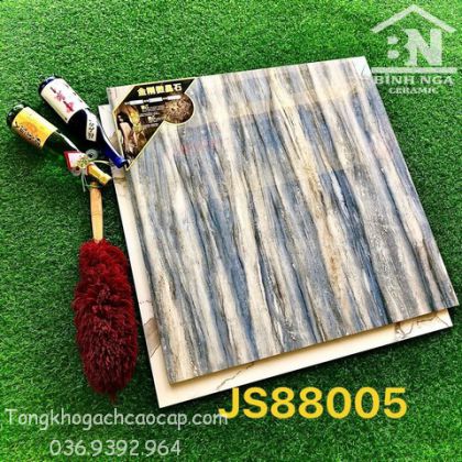 Gạch 80x80 vân xanh nhũ vàng bóng kiếng 88005F2 