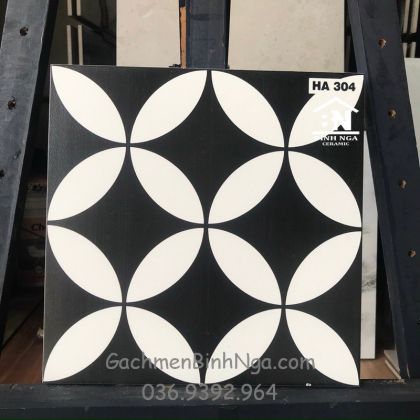 Gạch bông 30x30 đồng tiền đen trắng giá rẻ 