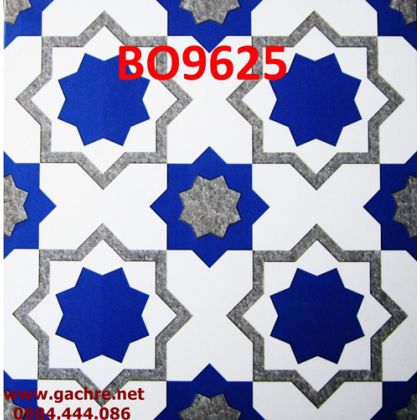 Gạch bông 30x30 hoa văn cổ điển màu xanh dương 
