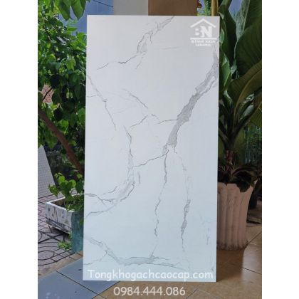 Gạch bóng kiếng 60x120 cao cấp trắng vân mây HL12396 