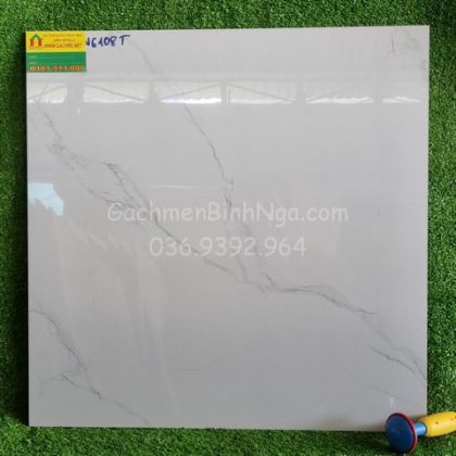 Gạch bóng kiếng 60x60 màu trắng ít vân BN6108T 